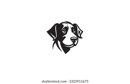 dog logo black simple flat icon on white background svg