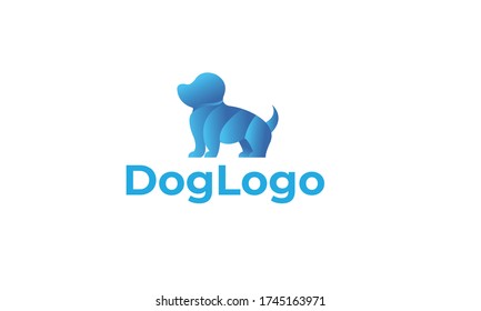 Dog Logo can for Pet Clinic ,Veterinary ,Pet care , Pet Shop - Dog Shop - Dog Community - DOg LOvers with modern design , fresh concept ,blue color and vector EPS 10