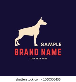 Dog logo for dog club or shop. Vector illustration