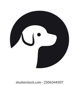 Dog Logo combine with letter O vector template