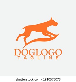 Dog logo, creative design vector 