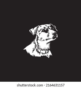 dog logo creative illustration design vector