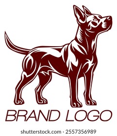 dog logo creative and original for your business or company logotype vector illustration isolated on white background