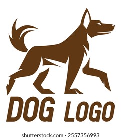 dog logo creative and original for your business or company logotype vector illustration isolated on white background