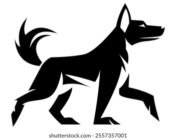 dog logo creative and original for your business or company logotype vector illustration isolated on white background