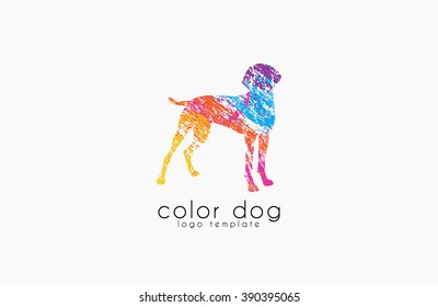 Dog logo design. Animal logo. Colorful logo. Creative logo. Pat logo