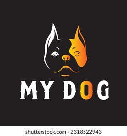 logotipo de diseño de perro logo de anime doggi