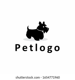 dog logo design concept vector