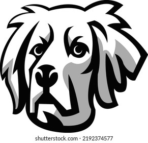 Dog logo design, Dog head illustration vector drawing, Brave Dog head mascot Logo design. Vector Template Illustration Design. Mascot Brave Dog Logo design any kind of graphic work