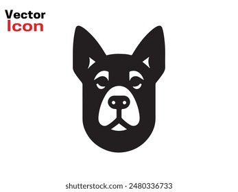 Dog logo design icon symbol vector illustration. Dog head icon symbol. Dog vector