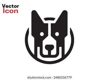 Hundelogo Design-Symbol-Symbol-Vektorillustration. Hundekopf-Symbol. Hunde-Vektorgrafik