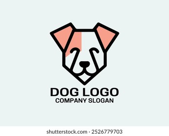 Plantilla de Vector de símbolo de icono de diseño de logotipo de perro