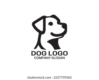 Dog logo design icon symbol vector illustration.