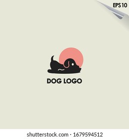 Dog Logo Design Isolated In Shape Colour. Dog Logo Template. Modern Design. Flat Logo. Vector Illustration