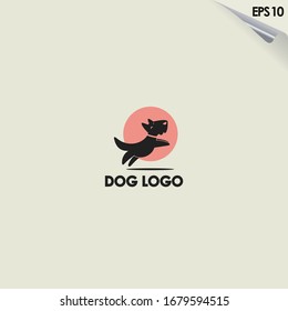 Dog Logo Design Isolated In Shape Colour. Dog Logo Template. Modern Design. Flat Logo. Vector Illustration