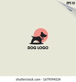 Dog Logo Design Isolated In Shape Colour. Dog Logo Template. Modern Design. Flat Logo. Vector Illustration