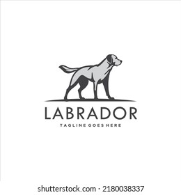 Logo-Design-Labrador-Vektorbild des Hundes