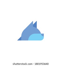 Diseño del logotipo del perro en fondo blanco