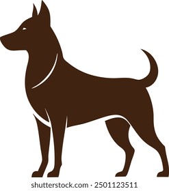 Dog logo design silhouette vector art illustration