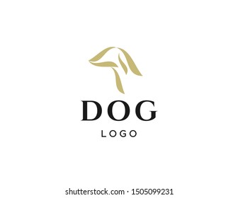 Dog logo design. Simple modern logo vector. Elegant logo template