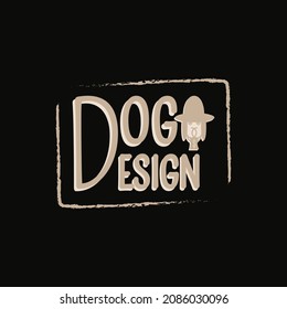 dog logo design. successful dog cowboy with t-shirt design template