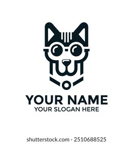 dog logo design, symbol, business icon design, fox logo, vector illustration,silhouette.eps