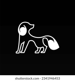 Dog logo design template. Animal logo concept. Pet Logo design concept vector