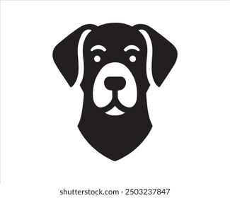 Dog Logo design template. Dog head icon. Vector illustration. Silhouette simple.