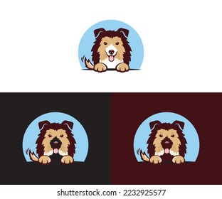 Dog logo design template icon 