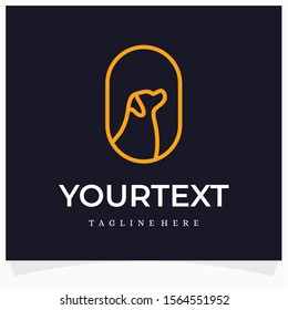 Dog Logo Design Template. Dog Line Logo