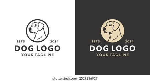 Dog Logo Design Template. Suitable For Pet Grooming, Training and Pet Shops. Vector illustration.