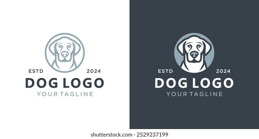 Dog Logo Design Template. Suitable For Pet Grooming, Training and Pet Shops. Vector illustration.