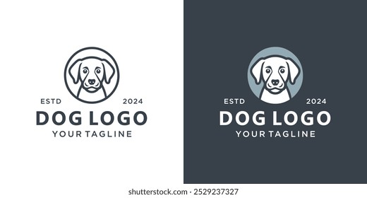 Dog Logo Design Template. Suitable For Pet Grooming, Training and Pet Shops. Vector illustration.