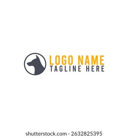 Dog logo design template. Trendy style, vector eps 10