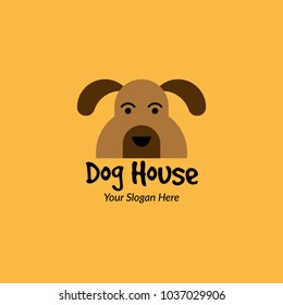 Dog Logo Design Template. Vector Illustration. Pet shop logo, animal goods store, pet food logo brand design. 
Pet center insignia. Kid shop logo.
