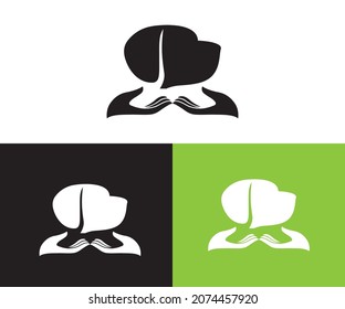 Dog logo design template vector