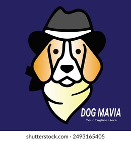 DOG LOGO DESIGN WITH VECTOR