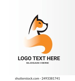 DOG LOGO DESIGN WITH VECTOR