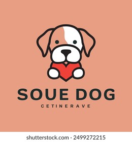 dog logo design , vector logo .