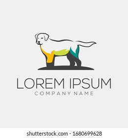 dog logo design vector abstract illustrator