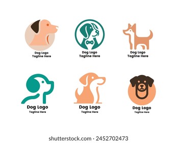 Dog logo design vector; animal logo; ,pet logo design.