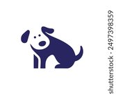 Dog logo design vector for business, Dog, cat paw icon. Zoo, vet logo element. Paw print vector symbol