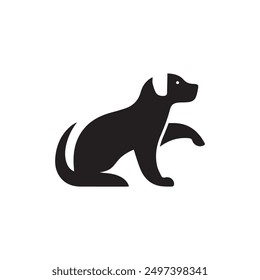 Dog logo design vector for business, Dog, cat paw icon. Zoo, vet logo element. Paw print vector symbol