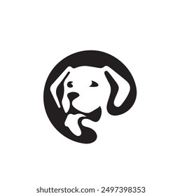 Dog logo design vector for business, Dog, cat paw icon. Zoo, vet logo element. Paw print vector symbol