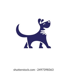 Dog logo design vector for business, Dog, cat paw icon. Zoo, vet logo element. Paw print vector symbol