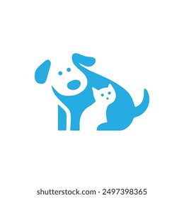 Dog logo design vector for business, Dog, cat paw icon. Zoo, vet logo element. Paw print vector symbol