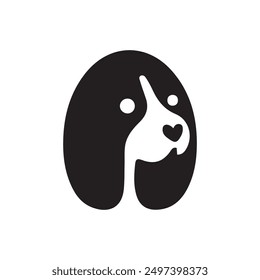 Dog logo design vector for business, Dog, cat paw icon. Zoo, vet logo element. Paw print vector symbol