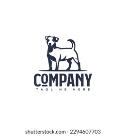 dog logo design vector for company