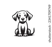 Dog logo design vector format
