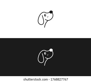 dog logo design vector format